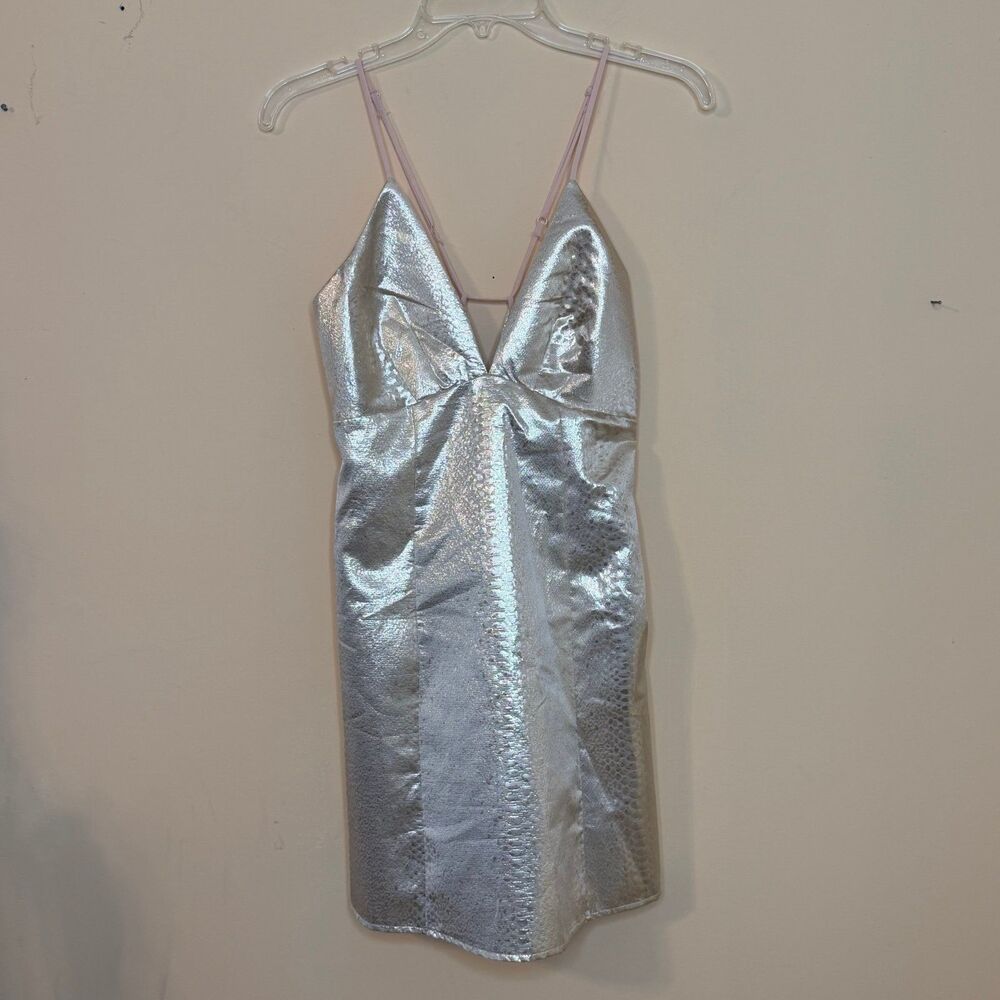 Lush women’s mini dress size small gold shimmer party dress